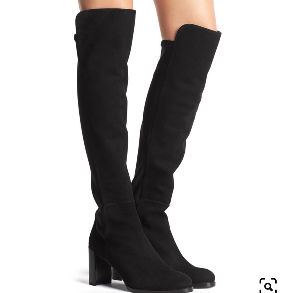 Stuart Weitzman Lowjack Black Suede boots